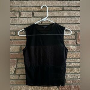 True Religion Black mesh cropped tank top US: Small